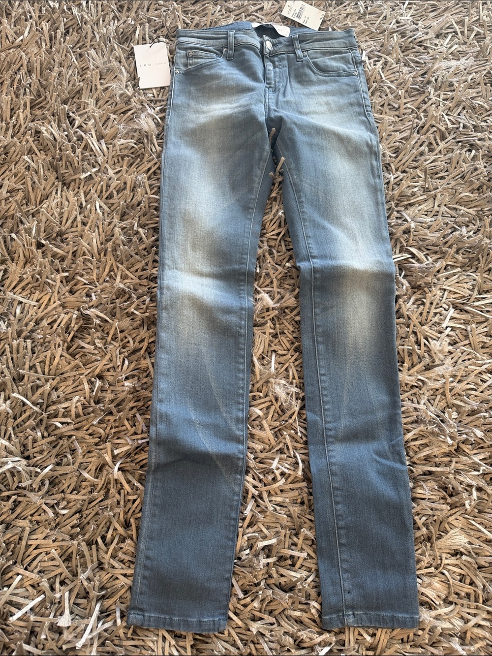 IRO Light Blue Skinny Jeans with Subtle Fading